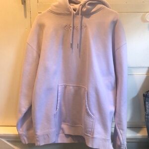 Glossier oversized (Olivia Rodrigo Edition) embroidered lavender hoodie size XL